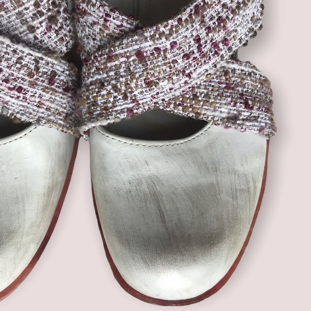 EJECT Leather Woven Slingback Heel Size EU 41 - Picture 4 of 8